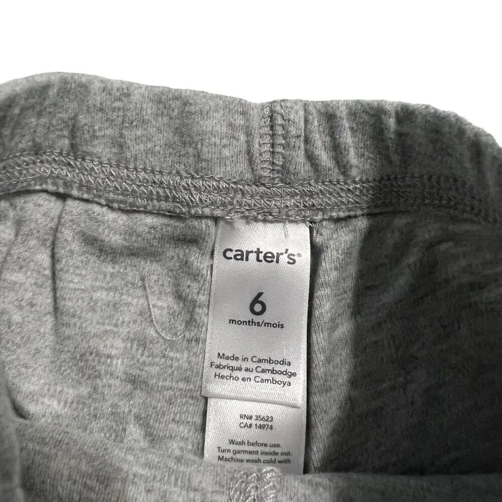 Carter's 6m Grey & Blue Striped Sweater & Pants Set